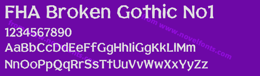 FHA Broken Gothic No1Preview FHA Broken Gothic No1Preview