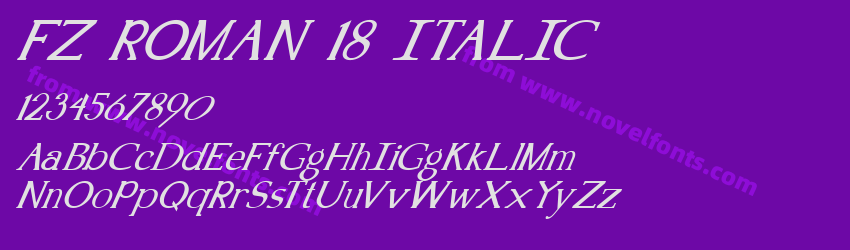 FZ ROMAN 18 ITALICPreview FZ ROMAN 18 ITALICPreview