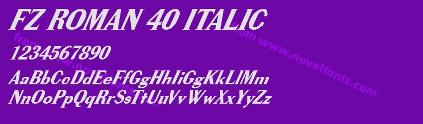 FZ ROMAN 40 ITALICPreview FZ ROMAN 40 ITALICPreview