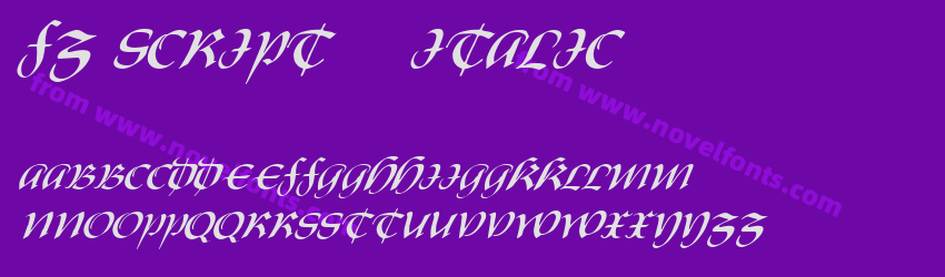 FZ SCRIPT 19 ITALICPreview FZ SCRIPT 19 ITALICPreview