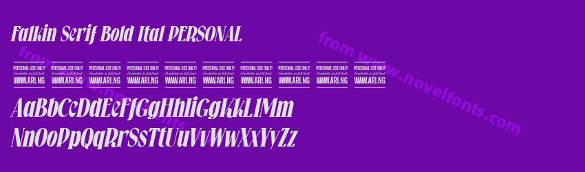 Falkin Serif Bold Ital PERSONALPreview Falkin Serif Bold Ital PERSONALPreview