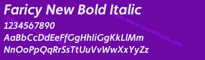 Faricy New Bold ItalicPreview Faricy New Bold ItalicPreview