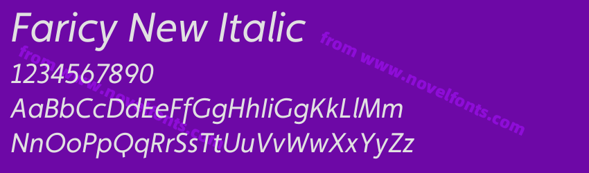 Faricy New ItalicPreview Faricy New ItalicPreview