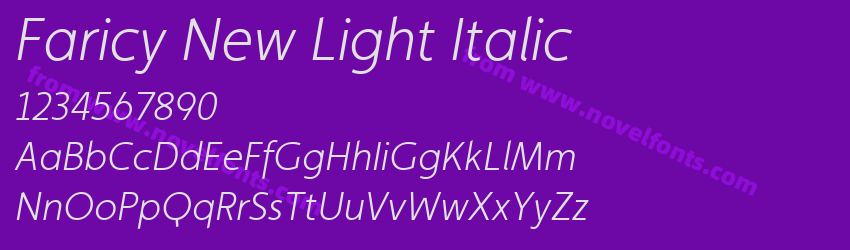 Faricy New Light ItalicPreview Faricy New Light ItalicPreview