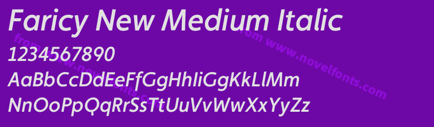 Faricy New Medium ItalicPreview Faricy New Medium ItalicPreview