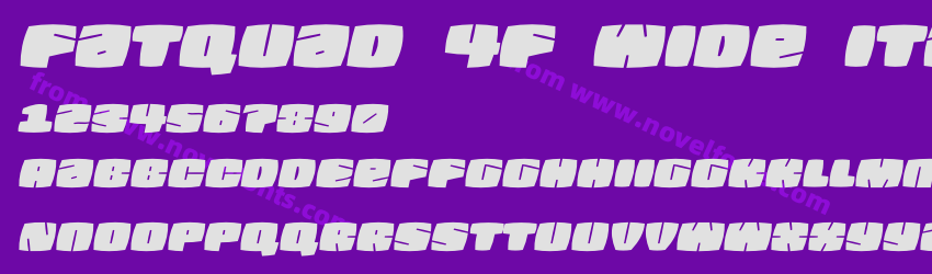 Fatquad 4F Wide ItalicPreview Fatquad 4F Wide ItalicPreview