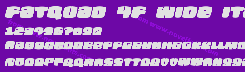 Fatquad 4F Wide ItalicPreview Fatquad 4F Wide ItalicPreview