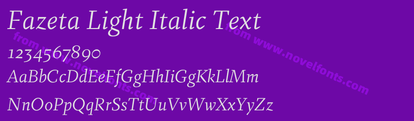 Fazeta Light Italic TextPreview Fazeta Light Italic TextPreview