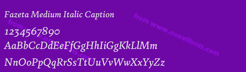 Fazeta Medium Italic CaptionPreview Fazeta Medium Italic CaptionPreview