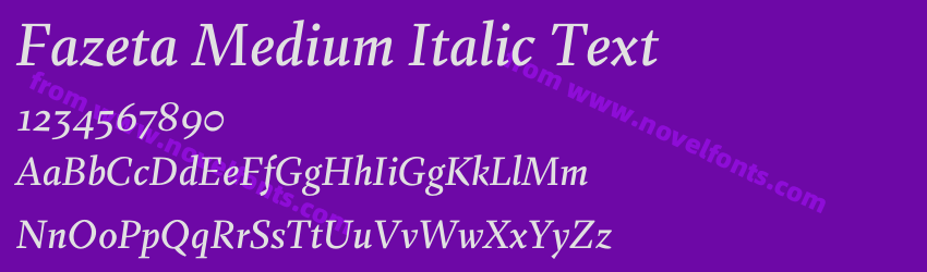 Fazeta Medium Italic TextPreview Fazeta Medium Italic TextPreview