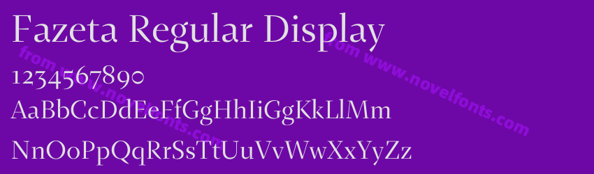 Fazeta Regular DisplayPreview Fazeta Regular DisplayPreview