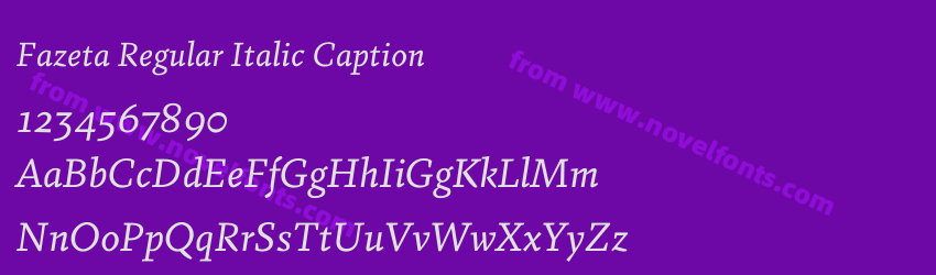 Fazeta Regular Italic CaptionPreview Fazeta Regular Italic CaptionPreview