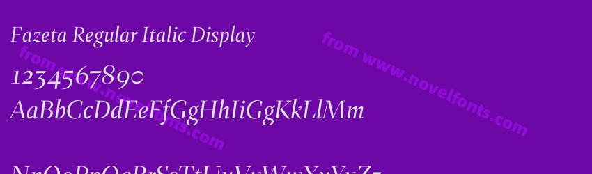 Fazeta Regular Italic DisplayPreview Fazeta Regular Italic DisplayPreview