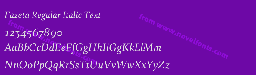 Fazeta Regular Italic TextPreview Fazeta Regular Italic TextPreview
