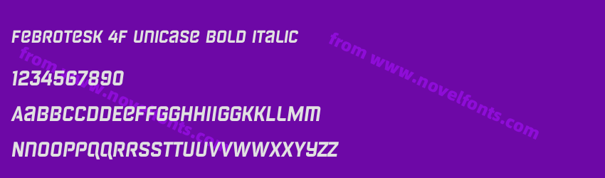 Febrotesk 4F Unicase Bold ItalicPreview Febrotesk 4F Unicase Bold ItalicPreview