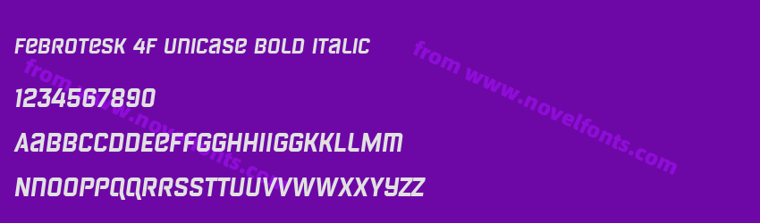 Febrotesk 4F Unicase Bold ItalicPreview Febrotesk 4F Unicase Bold ItalicPreview
