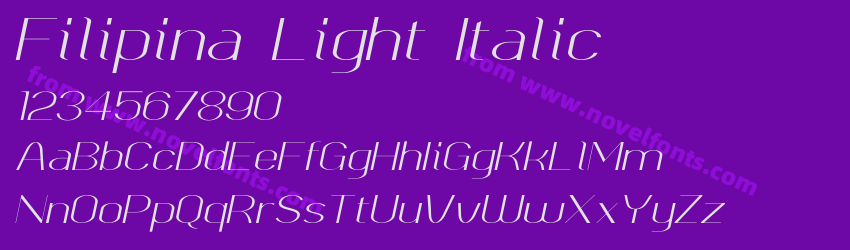 Filipina Light ItalicPreview Filipina Light ItalicPreview