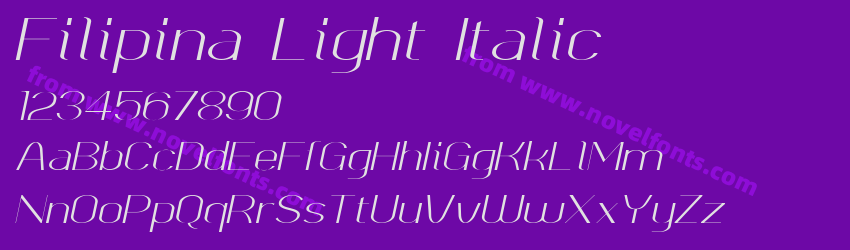 Filipina Light ItalicPreview Filipina Light ItalicPreview