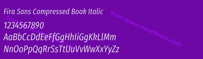Fira Sans Compressed Book ItalicPreview Fira Sans Compressed Book ItalicPreview