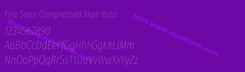 Fira Sans Compressed Hair ItalicPreview Fira Sans Compressed Hair ItalicPreview