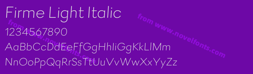 Firme Light ItalicPreview Firme Light ItalicPreview