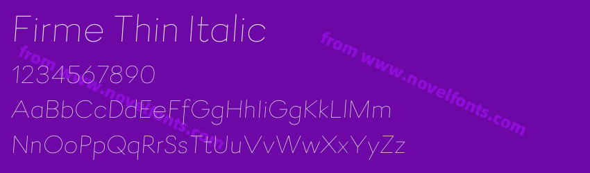 Firme Thin ItalicPreview Firme Thin ItalicPreview