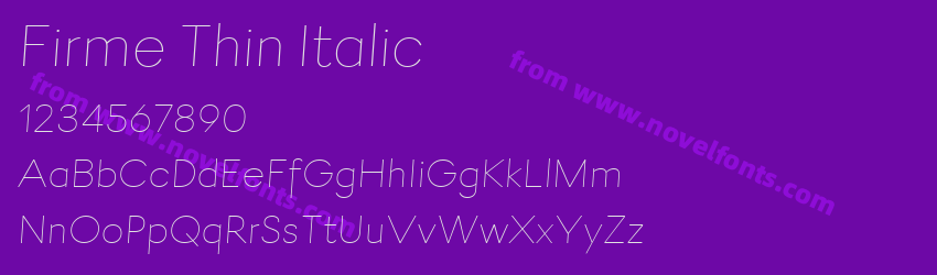 Firme Thin ItalicPreview