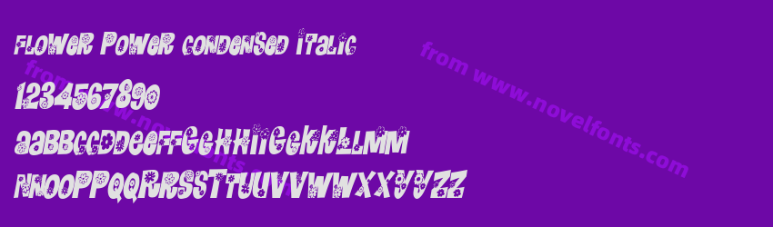 Flower Power Condensed ItalicPreview Flower Power Condensed ItalicPreview