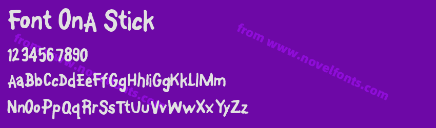 Font OnA StickPreview Font OnA StickPreview