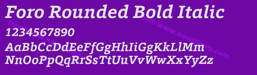 Foro Rounded Bold ItalicPreview Foro Rounded Bold ItalicPreview
