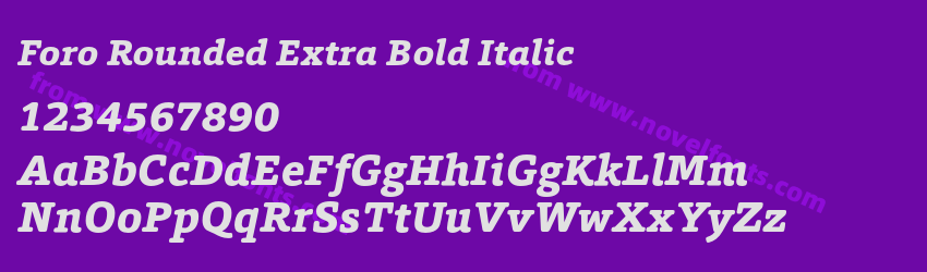 Foro Rounded Extra Bold ItalicPreview Foro Rounded Extra Bold ItalicPreview