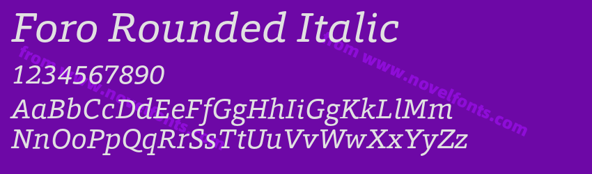 Foro Rounded ItalicPreview Foro Rounded ItalicPreview