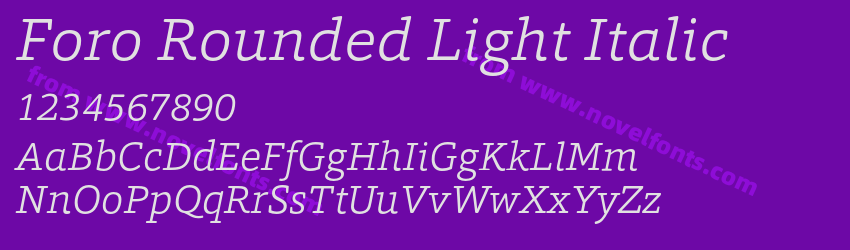 Foro Rounded Light ItalicPreview Foro Rounded Light ItalicPreview