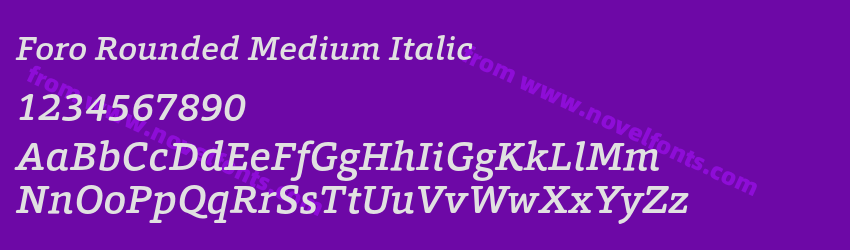 Foro Rounded Medium ItalicPreview Foro Rounded Medium ItalicPreview