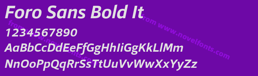 Foro Sans Bold ItPreview Foro Sans Bold ItPreview
