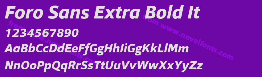 Foro Sans Extra Bold ItPreview Foro Sans Extra Bold ItPreview