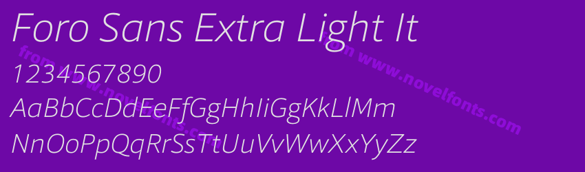 Foro Sans Extra Light ItPreview Foro Sans Extra Light ItPreview
