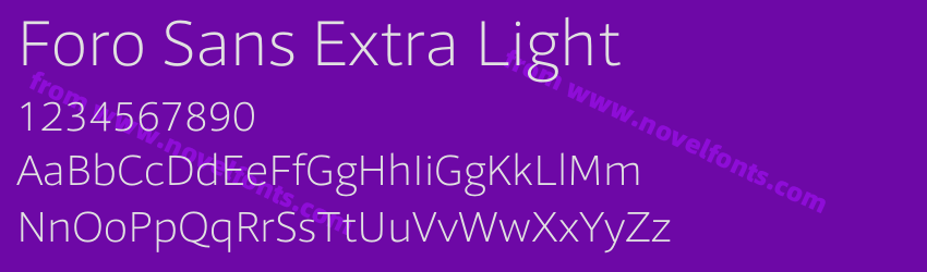 Foro Sans Extra LightPreview Foro Sans Extra LightPreview
