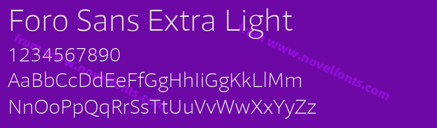 Foro Sans Extra LightPreview Foro Sans Extra LightPreview