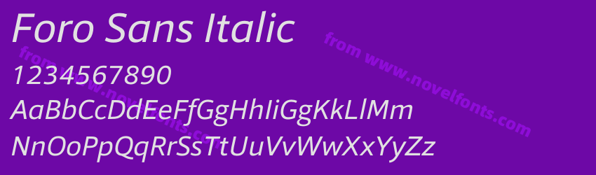 Foro Sans ItalicPreview Foro Sans ItalicPreview