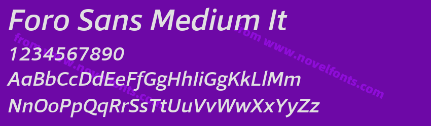 Foro Sans Medium ItPreview Foro Sans Medium ItPreview