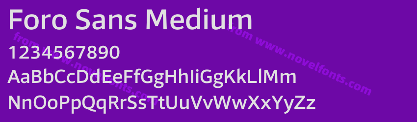 Foro Sans MediumPreview Foro Sans MediumPreview