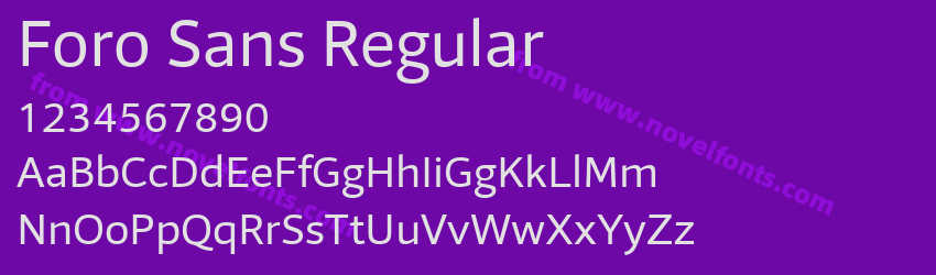 Foro Sans RegularPreview Foro Sans RegularPreview