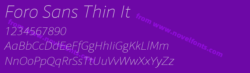 Foro Sans Thin ItPreview Foro Sans Thin ItPreview