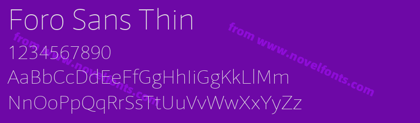 Foro Sans ThinPreview Foro Sans ThinPreview