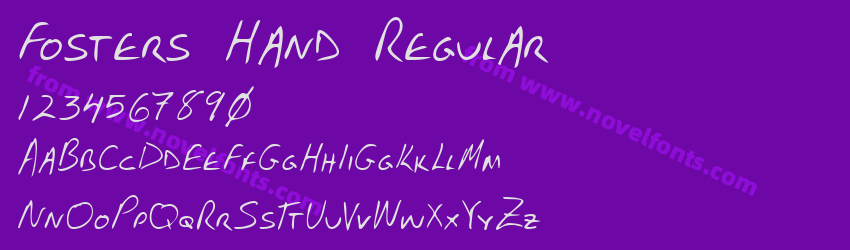 Fosters Hand RegularPreview Fosters Hand RegularPreview