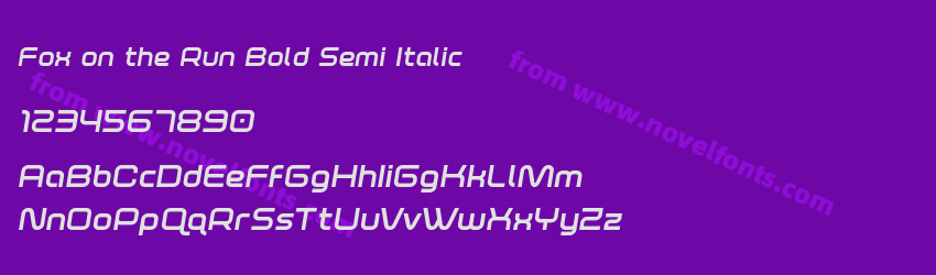 Fox on the Run Bold Semi ItalicPreview Fox on the Run Bold Semi ItalicPreview