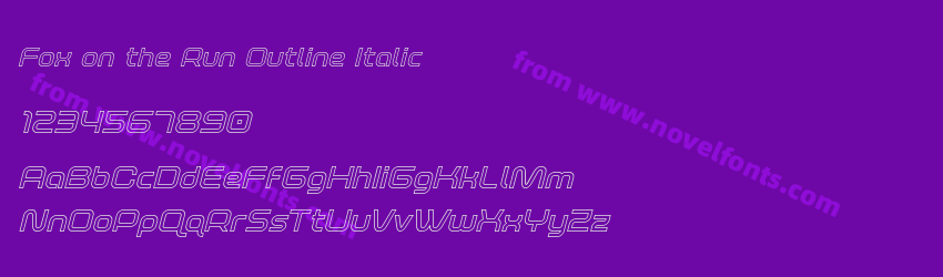 Fox on the Run Outline ItalicPreview Fox on the Run Outline ItalicPreview