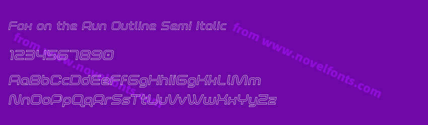Fox on the Run Outline Semi ItalicPreview Fox on the Run Outline Semi ItalicPreview