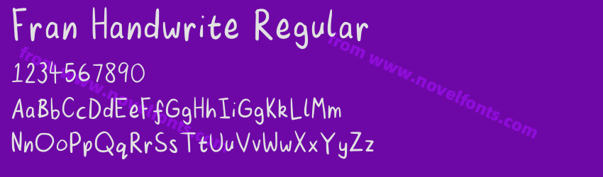 Fran Handwrite RegularPreview Fran Handwrite RegularPreview